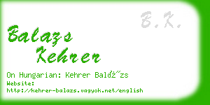 balazs kehrer business card